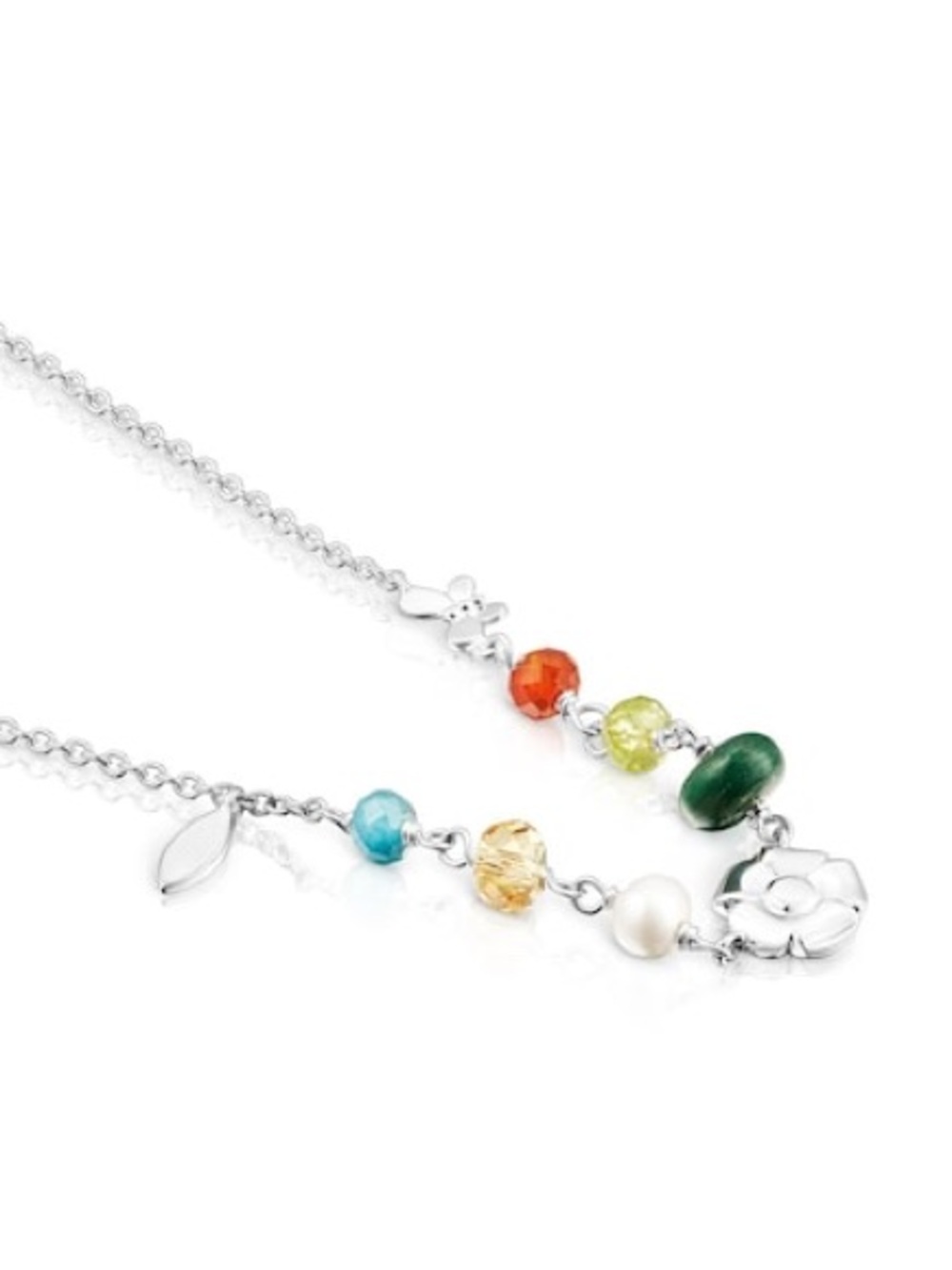 🐠 {Vintage} TOUS Nature Necklace with Gemstones ~ Sterling Silver